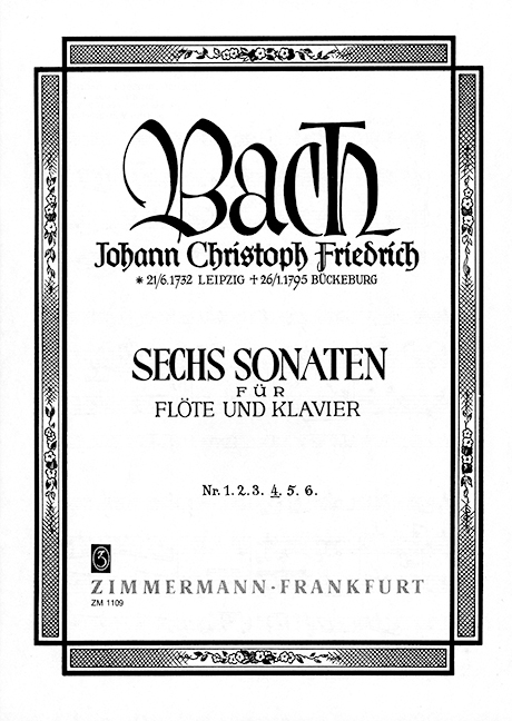 Vorderes Coverbild Sechs Sonaten BR B18/ Wf VIII:3/4 