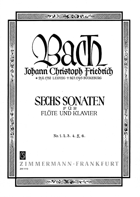 Vorderes Coverbild Sechs Sonaten BR B19/ Wf VIII:3/5 