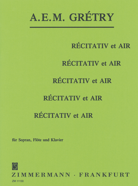 Vorderes Coverbild Récitativ et Air 