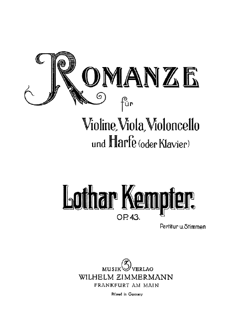 Vorderes Coverbild Romanze op. 43 