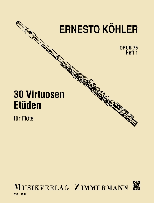 Vorderes Coverbild 30 Virtuosen Etüden in allen Dur- und Moll-Tonarten op. 75 Heft 1