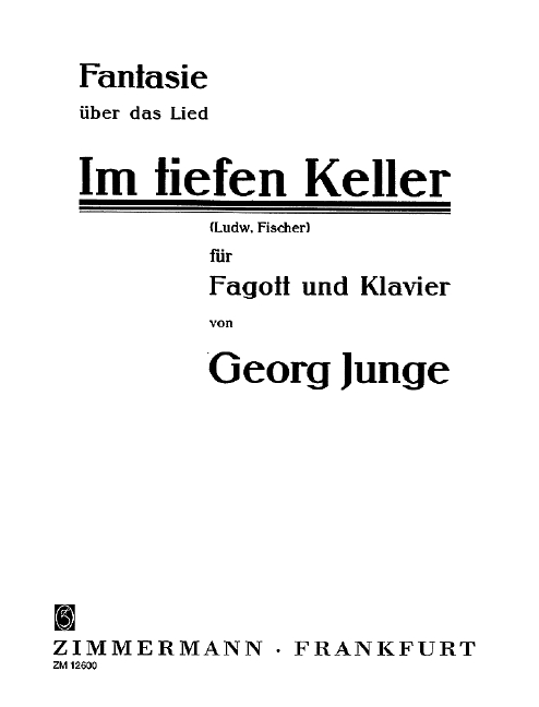 Vorderes Coverbild Fantasie über das Lied ”Im tiefen Keller“ 