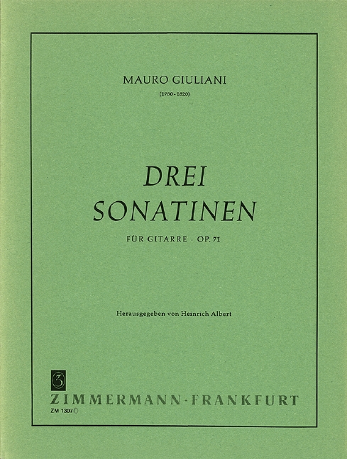 Vorderes Coverbild Drei Sonatinen op. 71 
