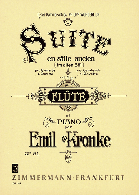 Vorderes Coverbild Suite im alten Stil op. 81 