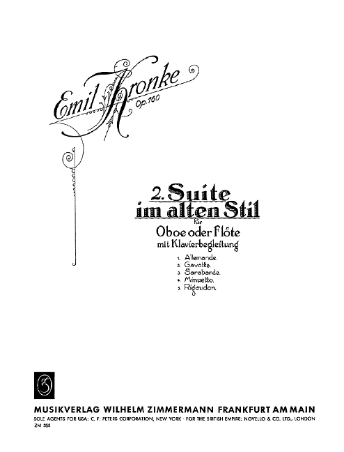 Vorderes Coverbild Zweite Suite im alten Stil op. 160 