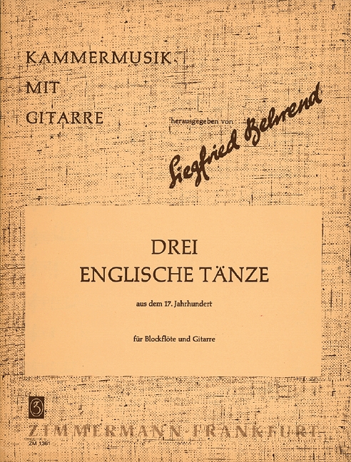 Vorderes Coverbild Drei englische Tänze 