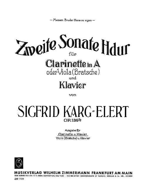 Vorderes Coverbild 2. Sonate H-Dur op. 139b 