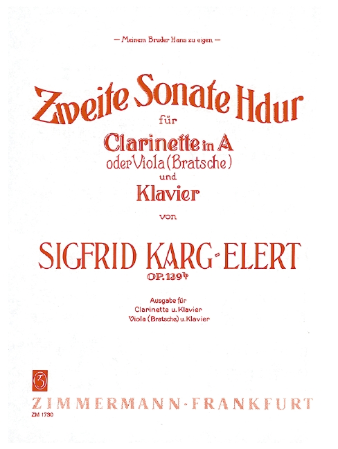 Vorderes Coverbild 2. Sonate H-Dur op. 139b 