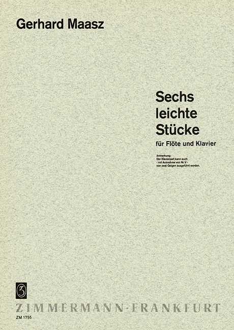 Vorderes Coverbild Sechs leichte Stücke 