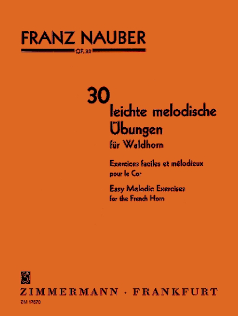 Vorderes Coverbild 30 leichte melodische Übungen op. 33 