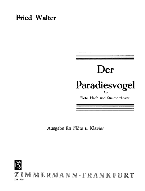 Vorderes Coverbild Der Paradiesvogel 