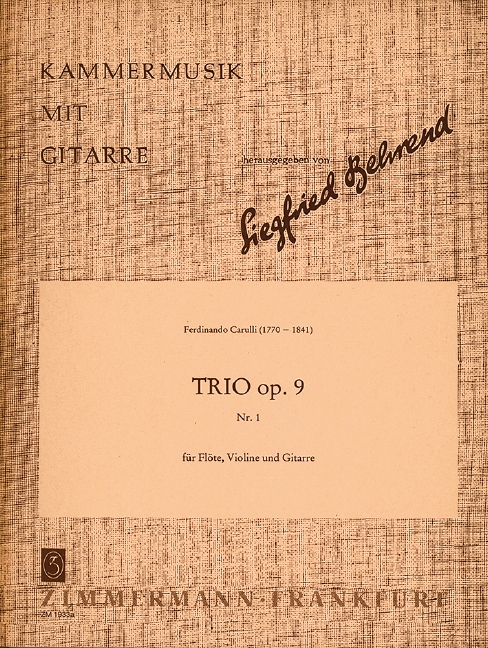 Vorderes Coverbild Trio op. 9/1 Heft 1