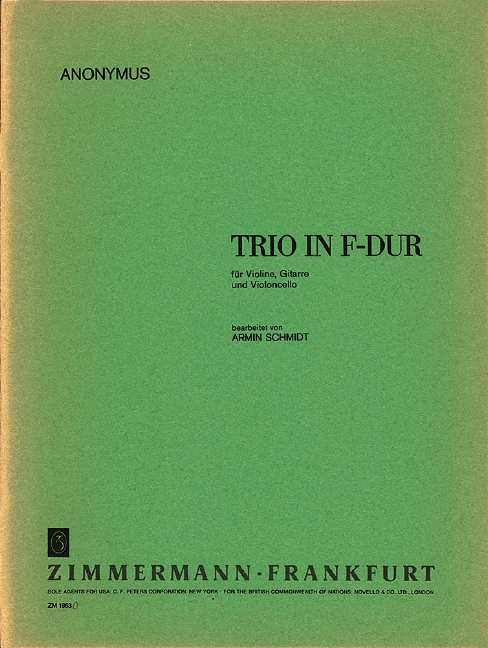 Vorderes Coverbild Trio F-Dur 