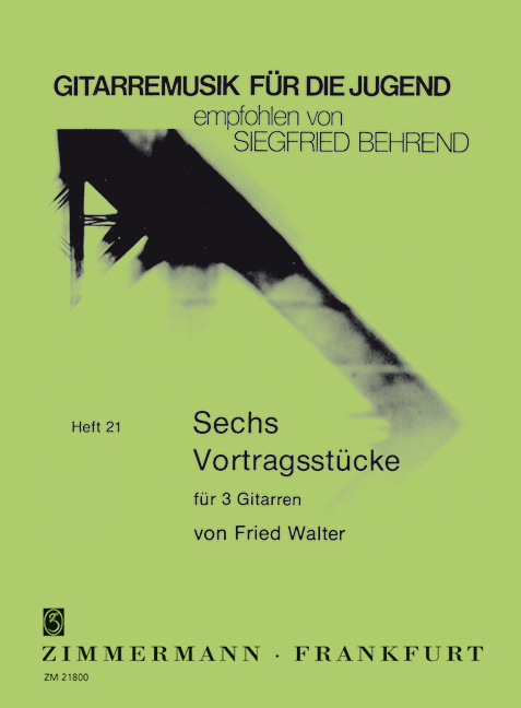 Vorderes Coverbild Sechs Vortragsstücke 21