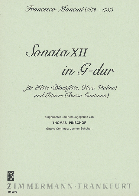 Vorderes Coverbild Sonata XII G-Dur 