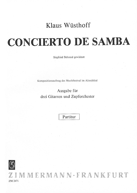 Vorderes Coverbild Concierto de Samba 