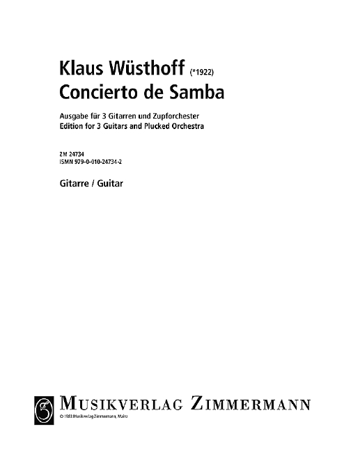 Vorderes Coverbild Concierto de Samba 