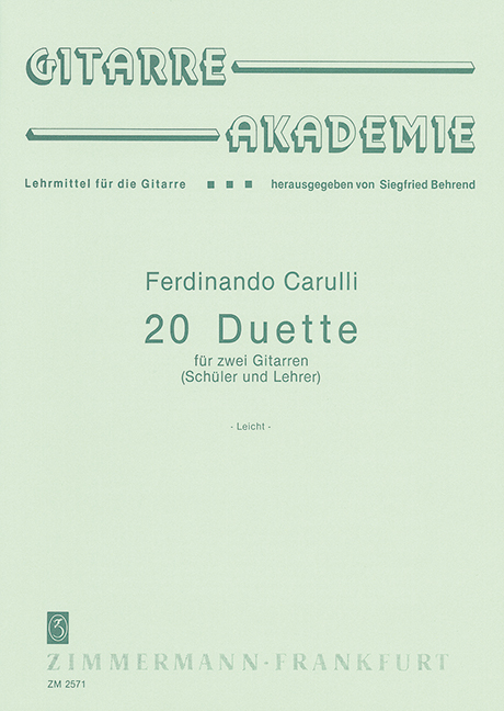 Vorderes Coverbild 20 Duette (Schüler und Lehrer) 
