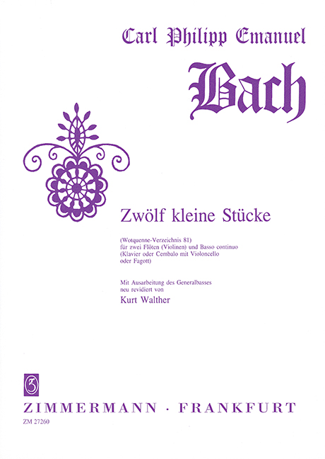 Vorderes Coverbild Zwölf kleine Stücke Wq 81 