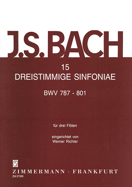 Vorderes Coverbild 15 dreistimmige Sinfoniae BWV 787-801 