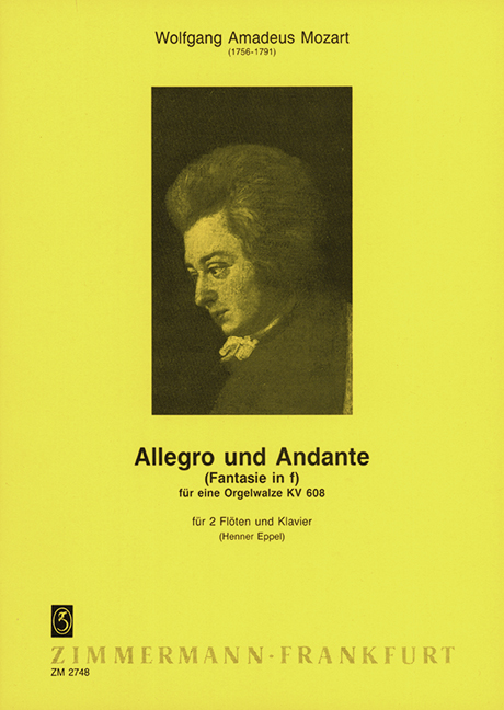 Vorderes Coverbild Allegro und Andante (Fantasie in f) KV 608 