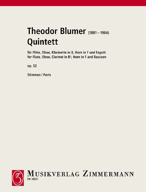 Vorderes Coverbild Quintett op. 52 