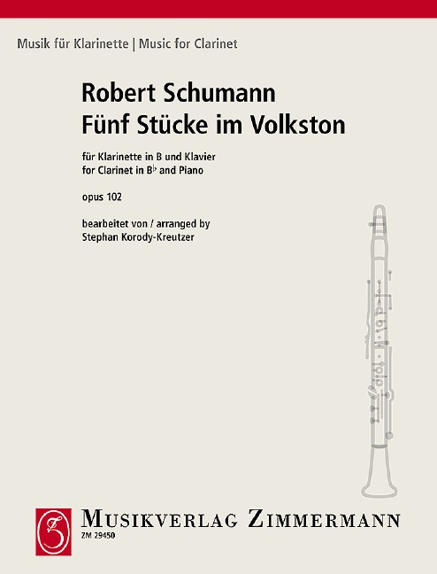 Vorderes Coverbild Fünf Stücke im Volkston op. 102 