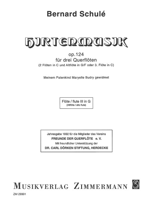 Vorderes Coverbild Hirtenmusik op. 124 