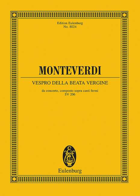 Anderes Coverbild Vespro della Beata Vergine SV 206 SV 206