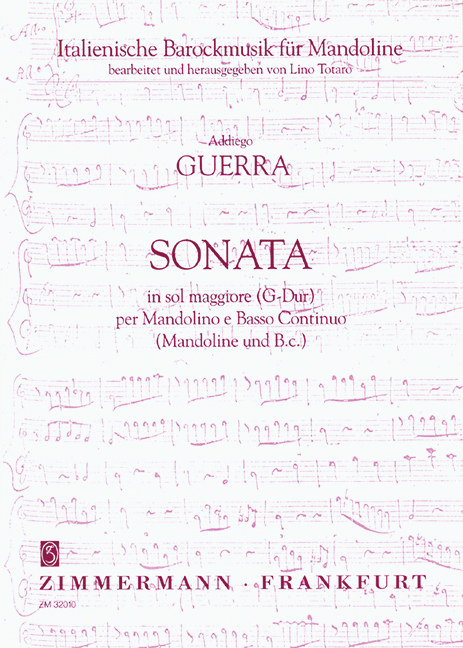Vorderes Coverbild Sonata in sol maggiore (G-Dur) 