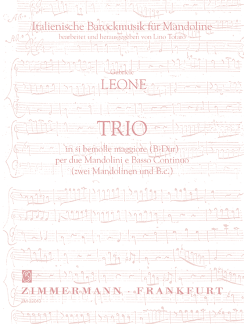Vorderes Coverbild Trio in si bemolle maggiore (B-Dur) 