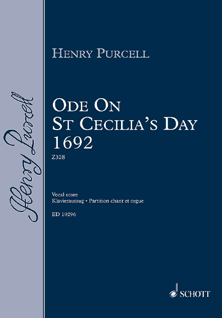 Vorderes Coverbild Ode on St. Cecilia's Day 1692 Z 328