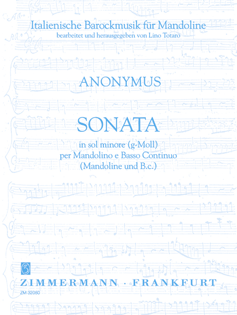Vorderes Coverbild Sonata in sol minore g-Moll