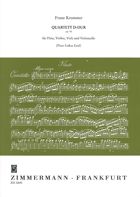 Vorderes Coverbild Quartett D-Dur op. 93 