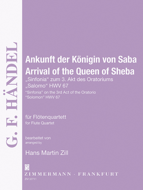 Vorderes Coverbild Ankunft der Königin von Saba HWV 67 