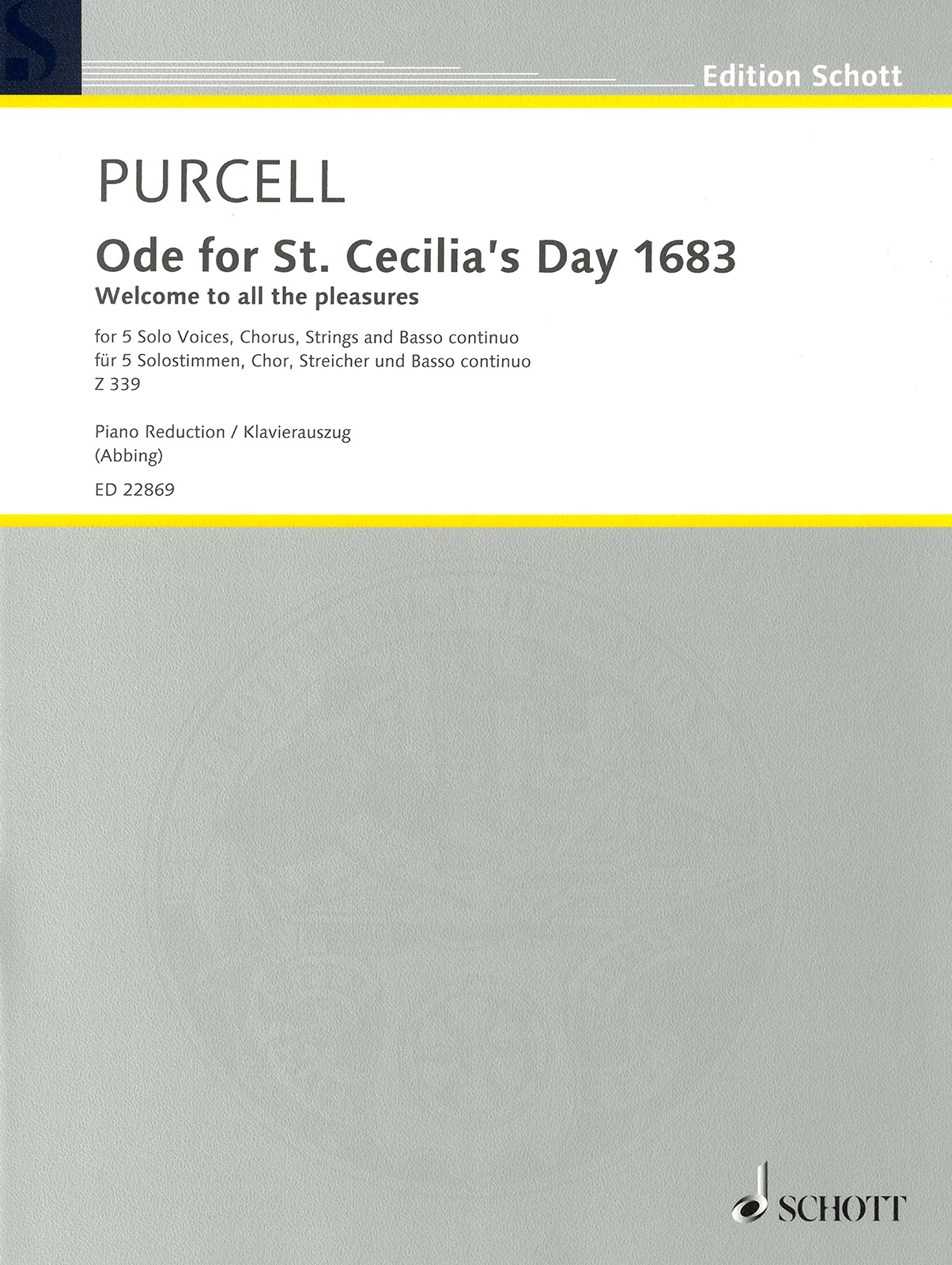 Anderes Coverbild Ode for St. Cecilia’s Day 1683 Z 339