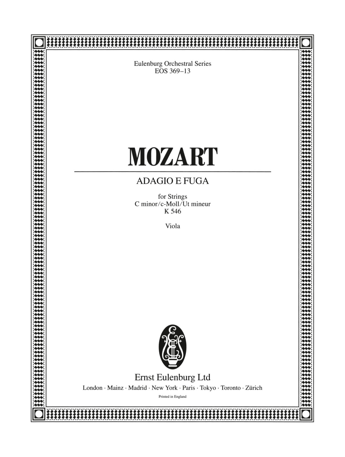 Vorderes Coverbild Adagio und Fuge c-Moll KV 546