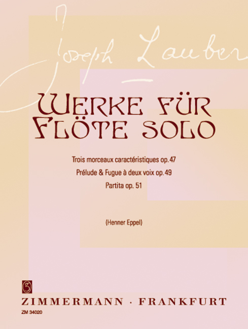 Vorderes Coverbild Partita/Prélude & Fugue à deux voix pour flûte seule/Trois Morceaux caractéristiques op. 51/op. 49/op. 47 