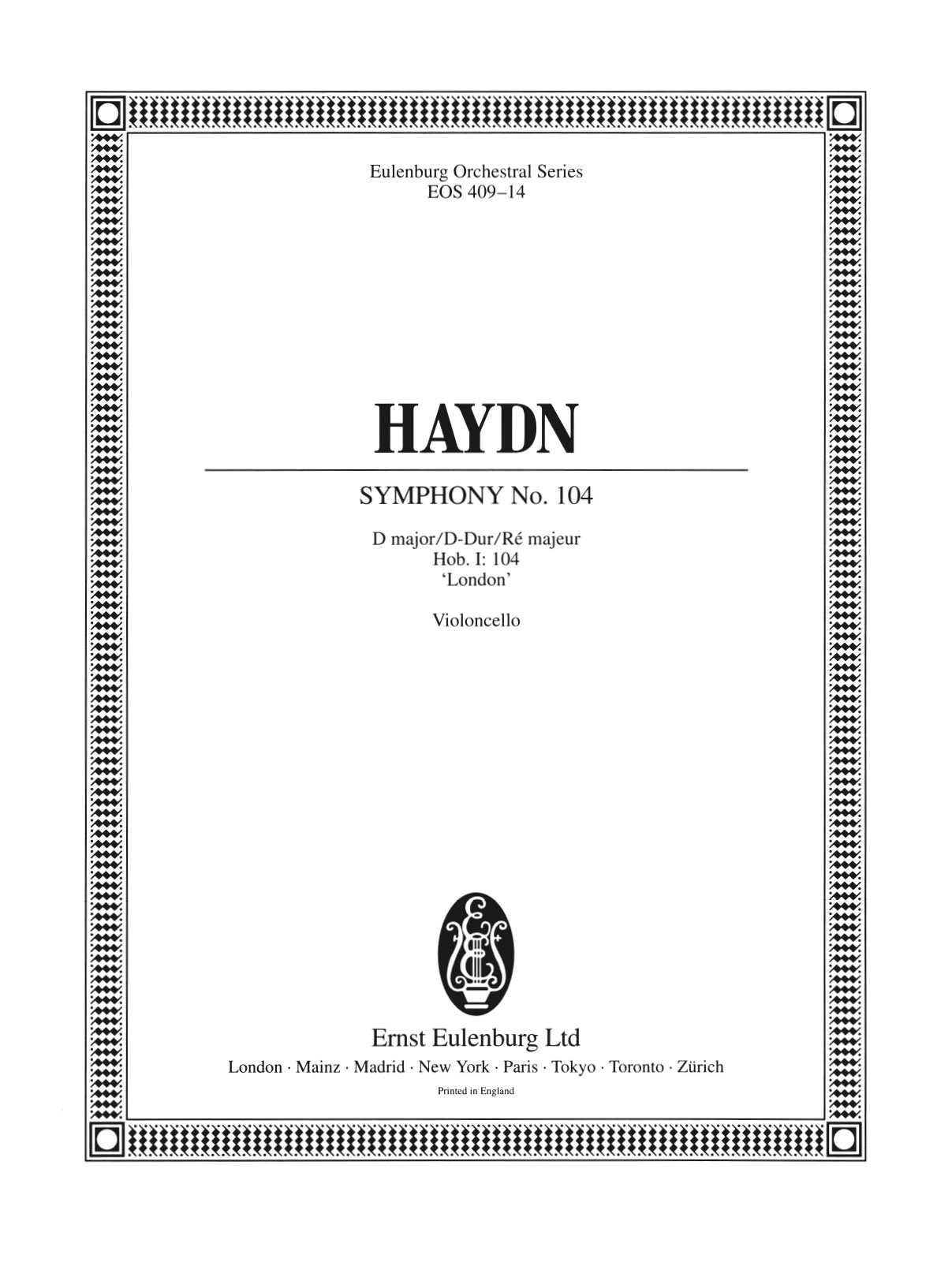 Vorderes Coverbild Sinfonie Nr. 104 D-Dur Hob. I:104 "Londoner / Salomon"