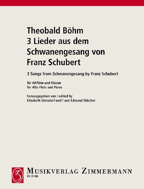 Vorderes Coverbild 3 Lieder aus dem Schwanengesang von Franz Schubert 