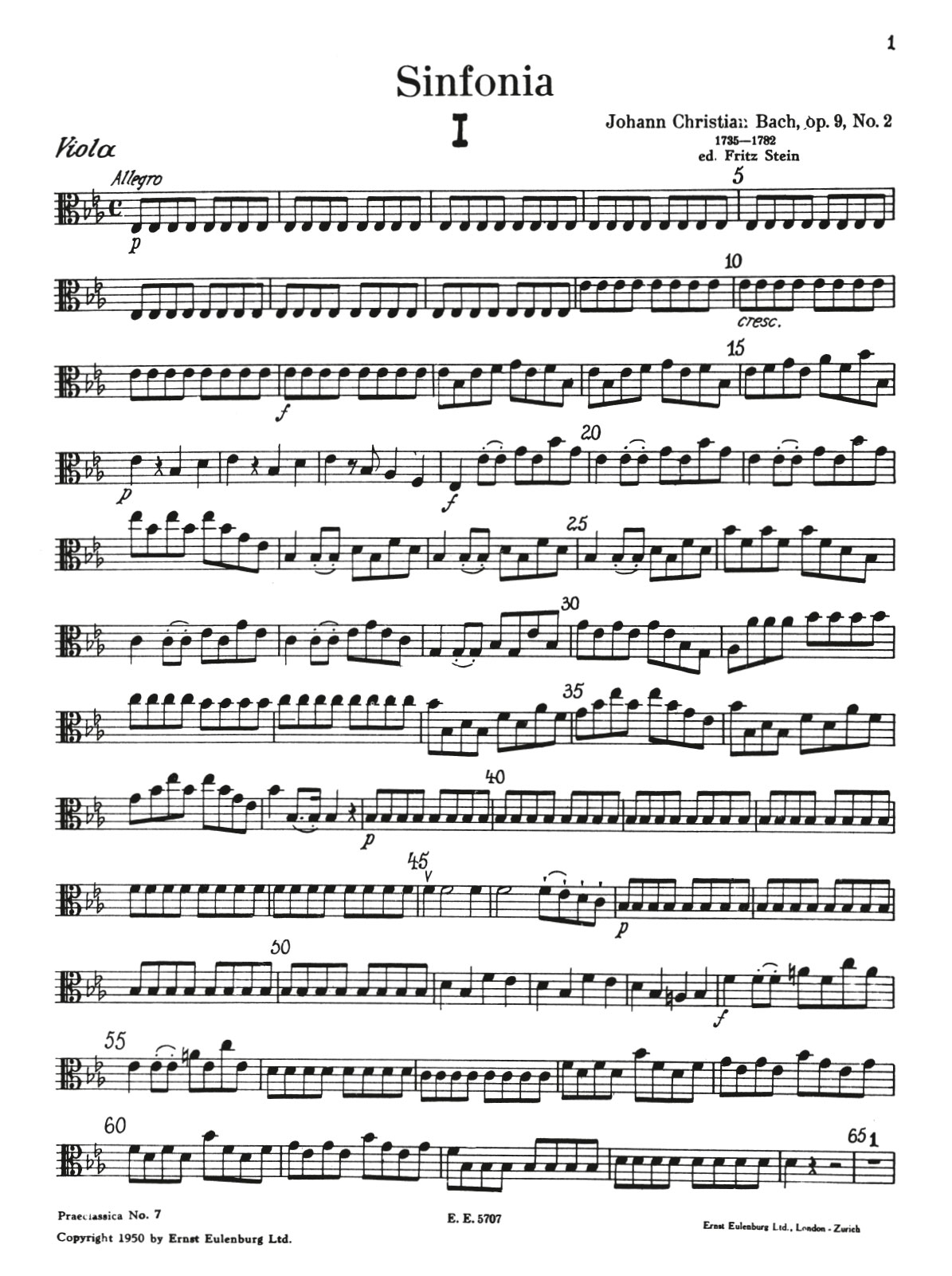 Vorderes Coverbild Sinfonia Es-dur op. 9/2