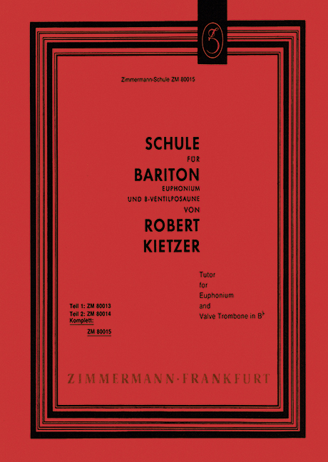 Vorderes Coverbild Schule für Bariton, Euphonium und B-Ventilposaune kplt.
