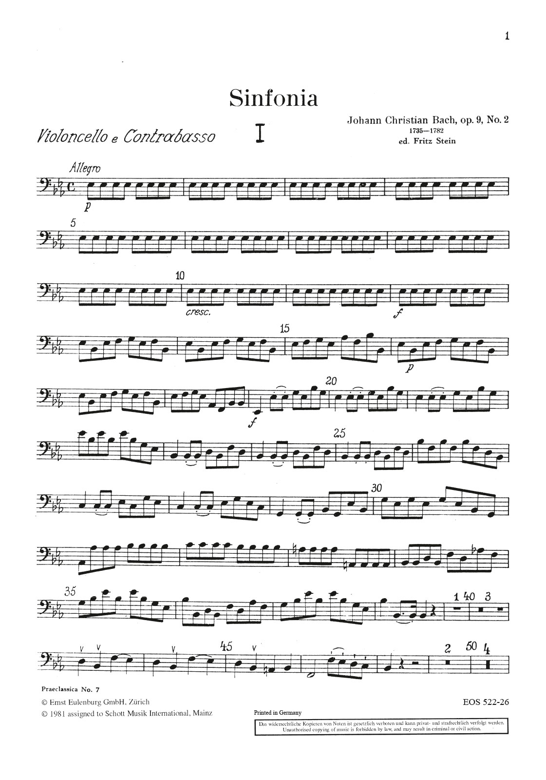 Vorderes Coverbild Sinfonia Es-dur op. 9/2