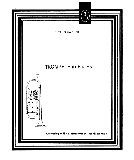 Vorderes Coverbild Grifftabelle für Trompete in F, Es 