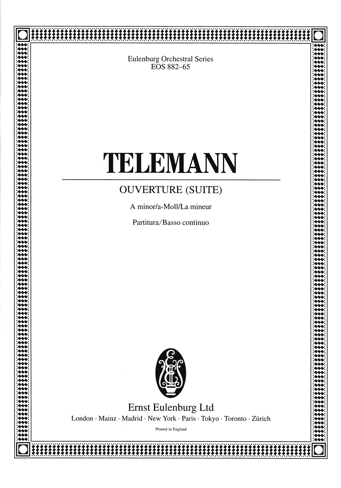 Vorderes Coverbild Ouvertüre (Suite) a-Moll