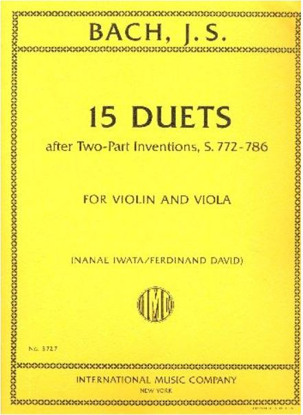 Vorderes Coverbild 15 Duets BWV772-786 