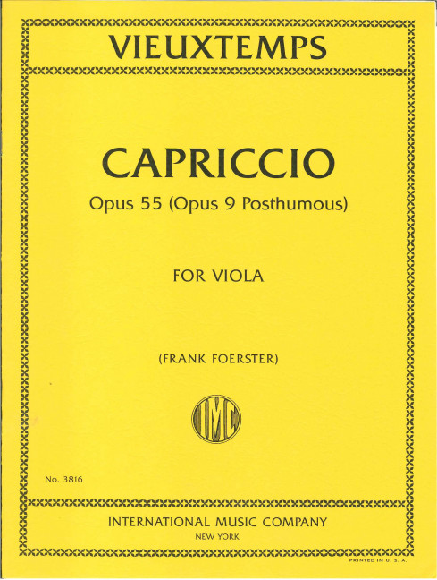 Vorderes Coverbild Capriccio op. 55 (op. 9 posthumous) 