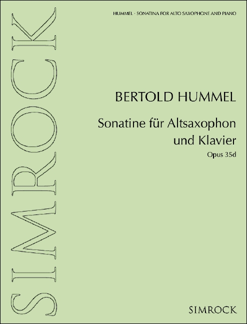 Vorderes Coverbild Sonatine für Altsaxophon und Klavier op. 35d 
