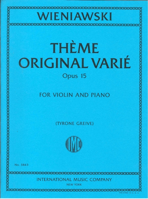 Vorderes Coverbild Theme Original Varie op. 15 