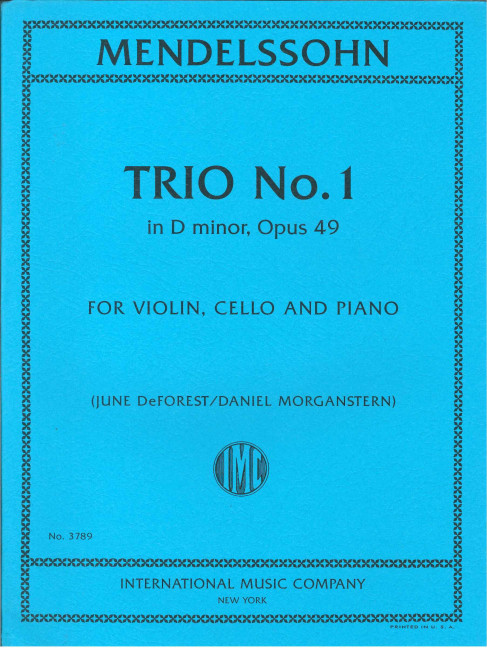 Vorderes Coverbild Trio No. 1 op. 49 